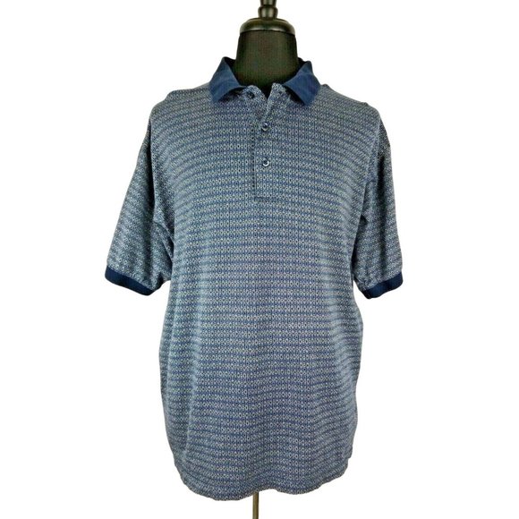 croft & barrow Other - Croft & Barrow Golf Pullover Polo Short Sleeve Blue Soft Cotton Shirt Mens XL